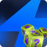 Ícono de proveedor del mes de jugabet.cl, con tres dados apilados y signos de interrogación.