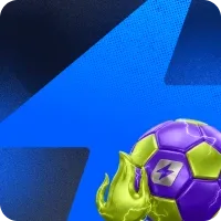 Ícono de ligas destacadas de jugabet.cl, con una pelota de fútbol envuelta en llamas.