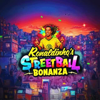 Portada del juego Streetball Bonanza, con un jugador de básquet frente a un barrio dibujado.