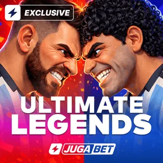 Miniatura del juego exclusivo Ultimate Legends de la línea JugaBet Games con dos futbolistas cara a cara.